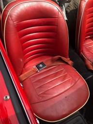 Red TR4 seat